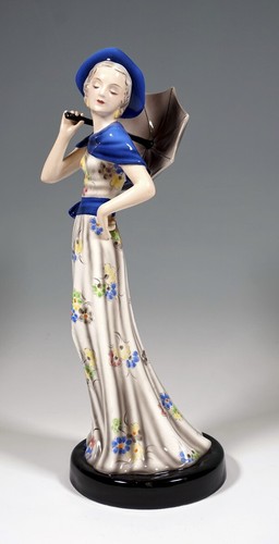 Goldscheider figur dame mit - figur,