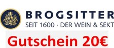 Brogsitter 20€ Gutschein Code Rabatt, MBW = 99€, schnelle Zusendung, Wein, Sekt