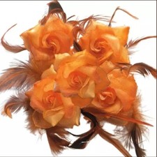 5x Brosche Ansteckblume Rose