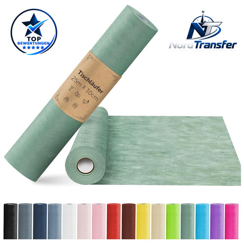 Tischläufer vlies eukalyptus - tischläufer,