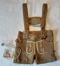 Baby Trachtenlederhose mit Hosenträger, Kurz, Gr. 50/56, Tracht, Lederhose