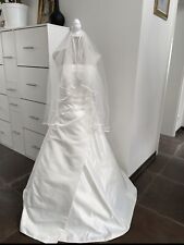 Brautkleid v. CANELI mit Reifrock, Schleier u. Bolero Gr 34-42, Ivory Farbe