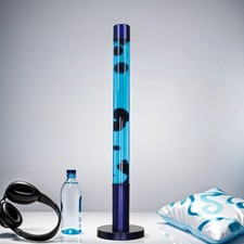 Große Lavalampe Blau Hellblau