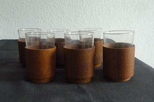 Teegläser mit holzeinsatz - teegläser,