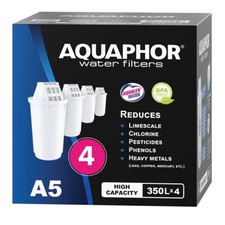 4x ORIGINAL AQUAPHOR Wasserfilter-Filterkartusche A5 (350l), Kalkschutz,BPA frei