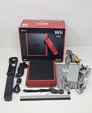 Boxed Nintendo Wii Mini Konsole Bundle - Rot & Schwarz - Komplettset - Getestet 