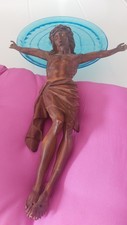 Schöner großer geschnitzter Holz  Christus ohne Kreuz Höhe 49cm