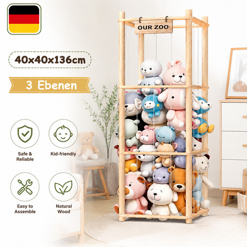 Vertikalregal ebenen 136cm - 3,