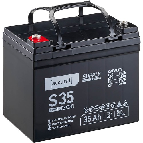 Agm batterie 12v 35ah - 12v,