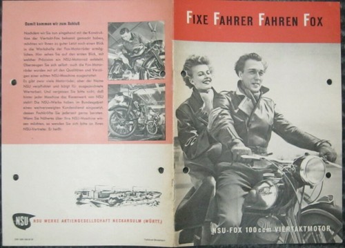 Nsu fox motorrad broschüre - nsu,