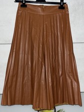 Eleganter Leder Leather Hosenrock mit Falten Gr. M 34/36/38 eventuelle 40