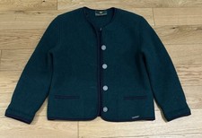 Giesswein Damen Luxus Trachten Jacke Janker Gr:36 S-M Grün Loden Schurwolle