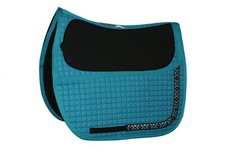 EQUINOS polsterbare Satteldecke Schabracke für baumlose Sättel Petrol 