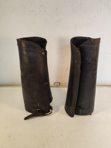 Leder gamaschen militär - leder,