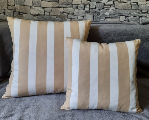 Kissenhülle streifen beige - kissenhülle,