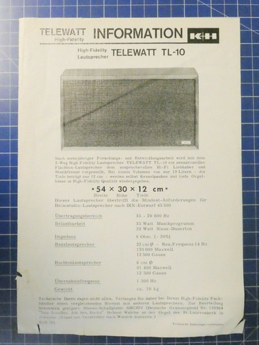 Telewatt information high - k+h,