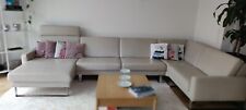 Moderne Leder Couch Beige Wie Neu