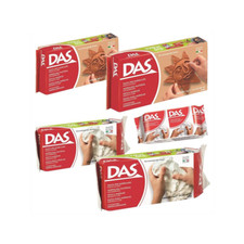 Modelliermasse lufttrocknend Knetmasse Ton Knete lufthärtend Weiß/Terracotta-DAS