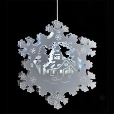 Led schneeflocke modell kirche - led,