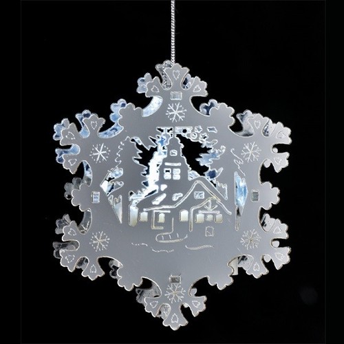 Led schneeflocke modell - schneeflocke, kirche