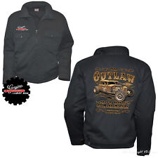 Jacke Work Hot Rod USA Oldtimer Automotiv Aufdruck US-Car Rockabilly Biker *1247