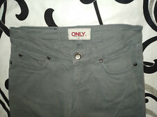 ONLY "Prince Slim Pant Stone" Dessin 15008456 - Damen Hose lang - Grau - W36/L30