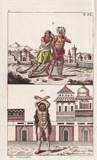 Fakir Indien Brahmanen costumes Tracht Kupferstich engraving Wilhelm 1800