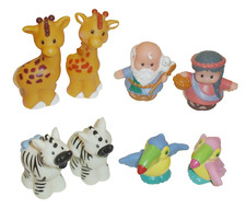 Fisher Price Little People NOAH's ARK Figuren Set x 8 🌴Noah & Frau & Tiere