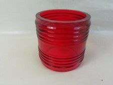 Lampenglas Fresnell Linse Glas rund Laterne Leuchte Schiffslaterne Lampe rot