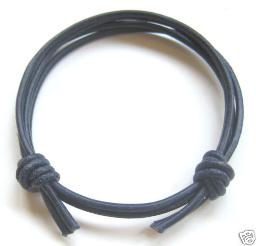 Echt leder armband schwarz - echt,