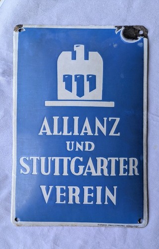 Altes emaille schild allianz - schild,