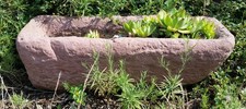 Trog Kübel Pflanztrog zum bepflanzen Pflanztopf  Kunst Sandstein Antik Look B 07
