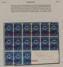 Ecuador Einnahmen 1887 Präparat Archiv ABNCo. SPECIMEN Fiskal