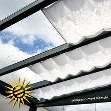 Falt-Sonnensegel weiss 375x95