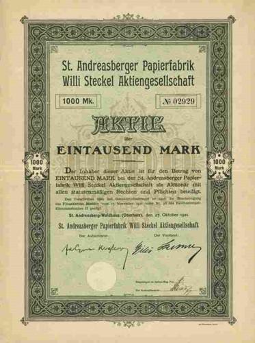 Andreasberger papierfabrik - st.,
