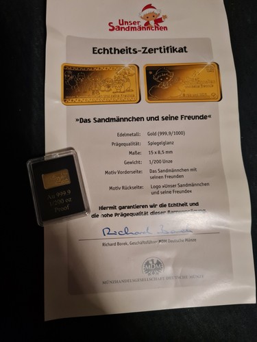 Goldbarren sandmännchen und - goldbarren,