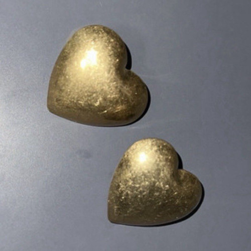 Goldfarbene herz ohrstecker - goldfarbene, herz-ohrstecker