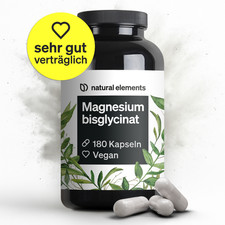 Magnesiumbisglycinat 300 mg Magnesium vegan & hochdosiert - NATURAL ELEMENTS