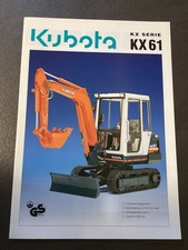 Baumaschinen Prospekte - Kubota KX 61 Kompaktbagger 