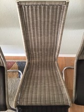 6 Tecta Kragstühle - Designklassiker -grau mit schwarzer Lederauflage, gebraucht