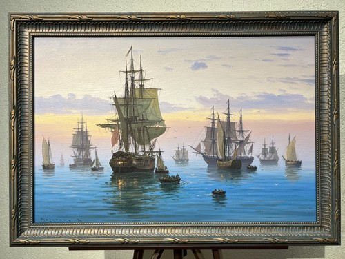 Segelschiff meer ölgemälde - segelschiff,