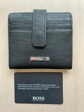 Hugo BOSS Portemonnaie Geldbörse Wallet Echteder Schwarz Unisex Tommy Hilfiger