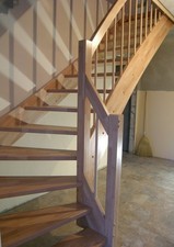 Treppe Massivholztreppe 1/4