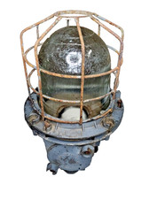 #S2313# Alte BATPA Industrielampe Bunkerlampe Fabriklampe H:36cm D:27cm *SELTEN*