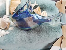 Maritimer Fisch aus Glas, Handarbeit , Farbe Blau ca. 20 cm lang