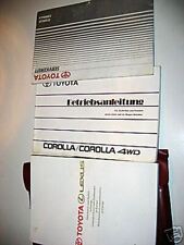 deutsche Bedienungsanleitung Betriebsanleitung Toyota Corolla 4WD  Handbuch 1991