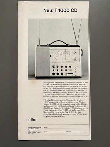 Braun 1000 weltempfänger - t,