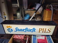 Saarfürst Pils Thekenlampe Leuchtreklame Lampe Bier Brauerei Werbeschild Merzig 