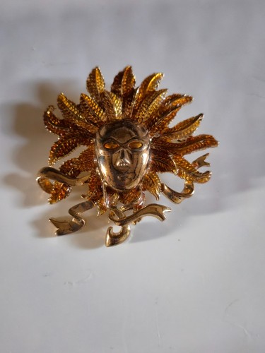 Vintage brosche sonne - vintage,