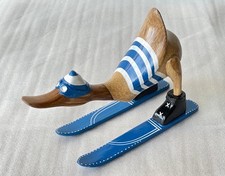 Skifahrer-Ente aus Holz, ca